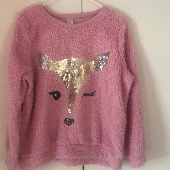 Woman’s pink Sherpa sweater - Picture 3 of 9